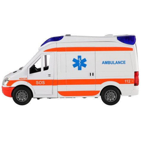 Auto ambulance plast 26cm s lehátkem na setrvačník se světlem se zvukem ~ 7