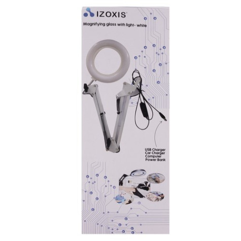 Multifunkční lampa s lupou - bílá Izoxis 23894 ~ 10