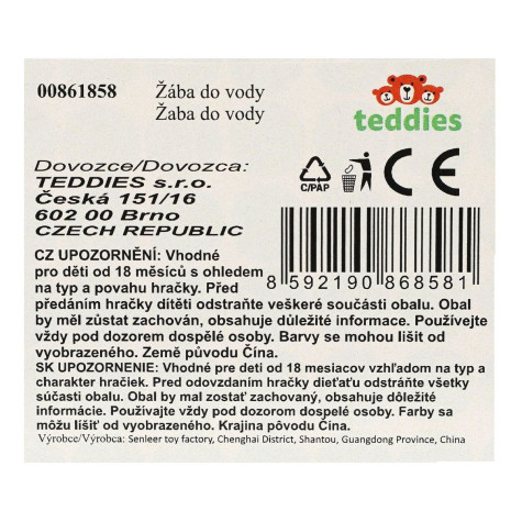 Žába natahovací do vany plast 10cm ~ 5