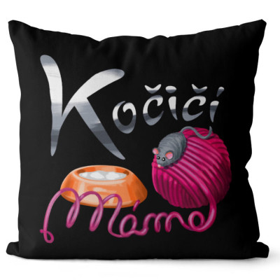Polštář 40 x 40 cm - Kočičí máma