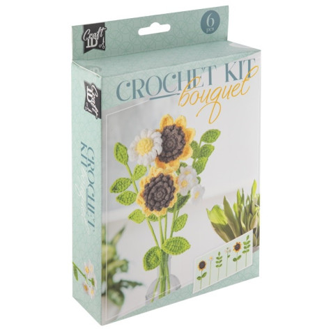 Grafix Sada háčkování - Kytice květin 6 ks - žluté ~ 1