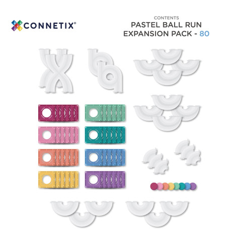 CONNETIX Pastel Ball Run Expansion Pack 80 dílů ~ 6