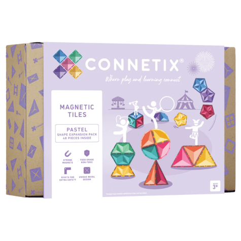 CONNETIX Pastel Shape Expansion Pack 48 dílů ~ 1