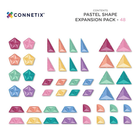 CONNETIX Pastel Shape Expansion Pack 48 dílů ~ 6