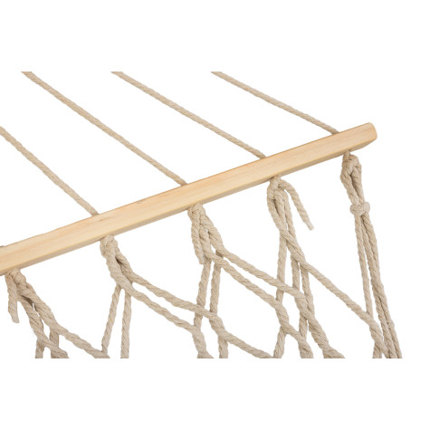 KIK Zahradní houpací síť Boho síťová třásně 200 cm béžová ~ 6