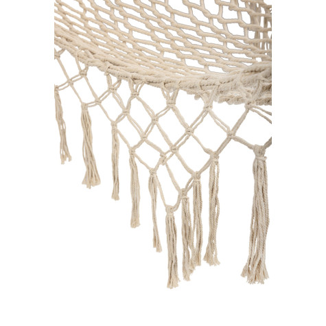 KIK Zahradní houpací síť Boho síťová třásně 200 cm béžová ~ 7