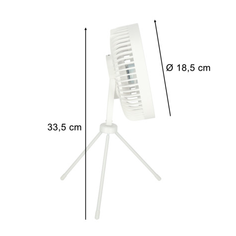 KIK Mini stolní ventilátor bílý ~ 10