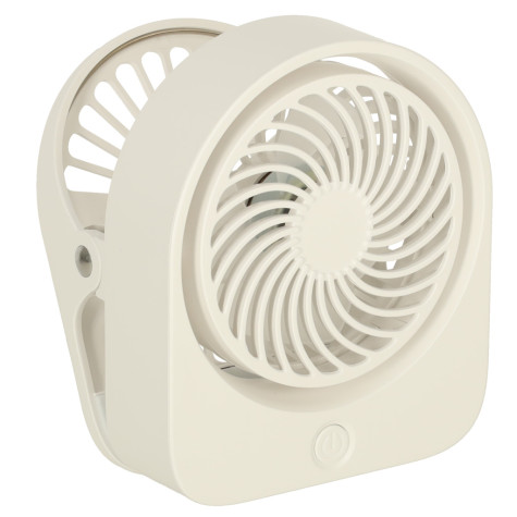 KIK Mini stolní ventilátor s klipem USB bílý ~ 2