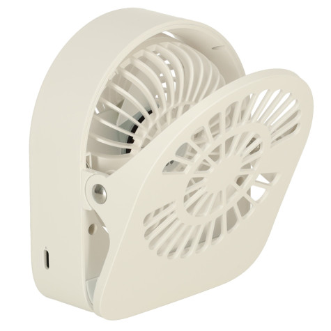 KIK Mini stolní ventilátor s klipem USB bílý ~ 3