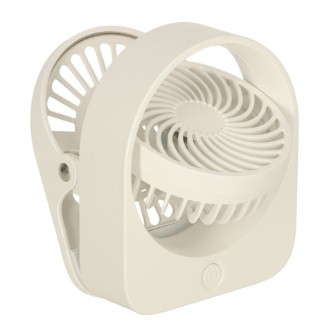 KIK Mini stolní ventilátor s klipem USB bílý ~ 5
