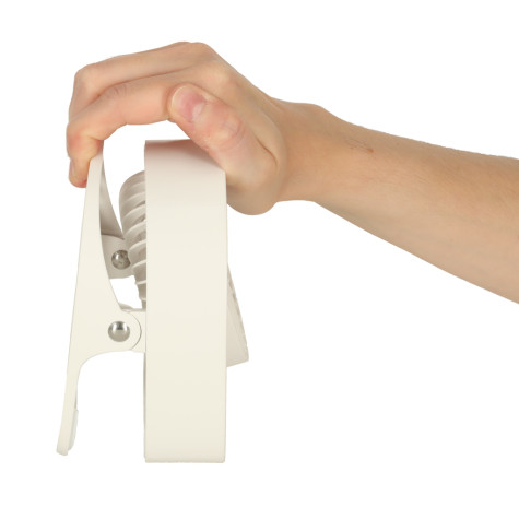 KIK Mini stolní ventilátor s klipem USB bílý ~ 8
