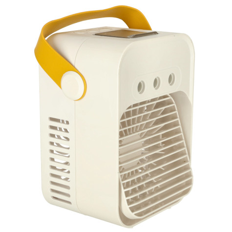 KIK Přenosný stolní multifunkční ventilátor bílý ~ 8