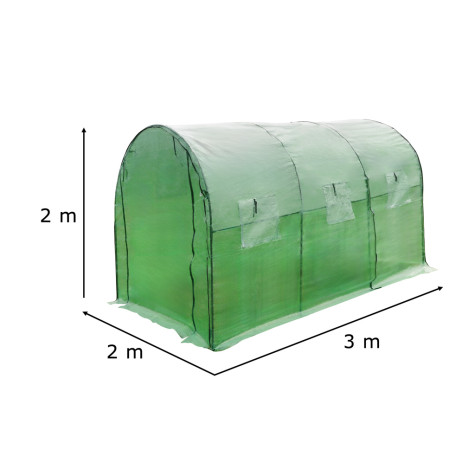 KIK Fóliový tunelový zahradní skleník 3x2x2m ~ 9