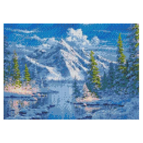 Norimpex Diamantový obrázek malování 30x40cm - Řeka v horské dolině ~ 2