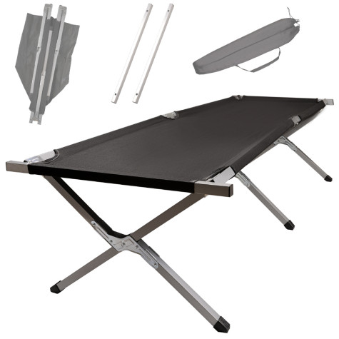 Skládací cestovní postel Canada black 150kg ~ 1