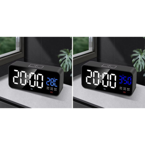 LED Multifunkční hodiny s budíkem černé Izoxis 24736 ~ 3