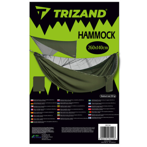 Turistická houpací síť s plachtou a moskytiérou 260x140 cm Trizand 25364 ~ 13