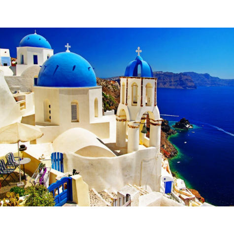 Diamantové malování - Santorini ~ 1