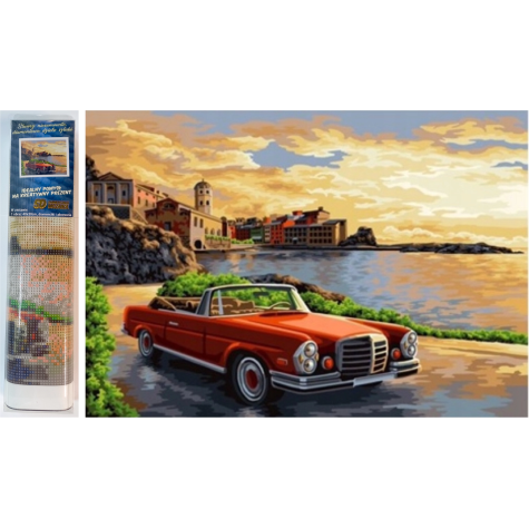Norimpex Diamantový obrázek malování 30x40cm - Projížďka po pobřeží ~ 1