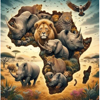 Norimpex Diamantový obrázek malování 30x40cm - Afrika