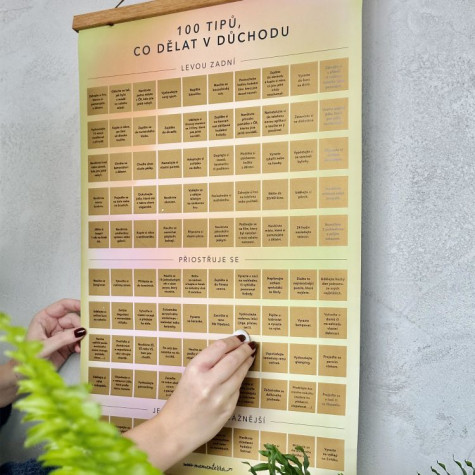 Albi Stírací plakát - 100 tipů, co dělat v důchodu ~ 4