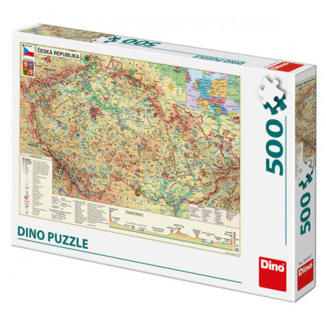 Dino Puzzle Mapa České republiky 500 dílků ~ 1