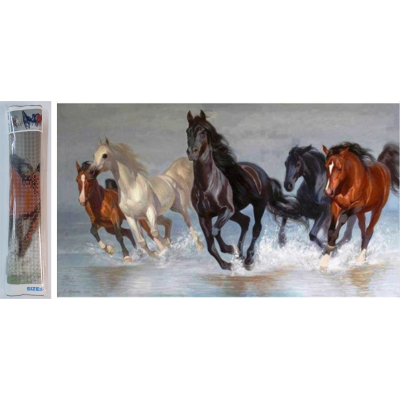 Norimpex Diamantový obrázek malování 80x40cm - Stádo koní