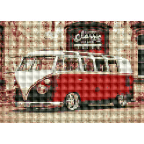 Norimpex Diamantový obrázek malování 30x40cm - Červený Volkswagen ~ 2