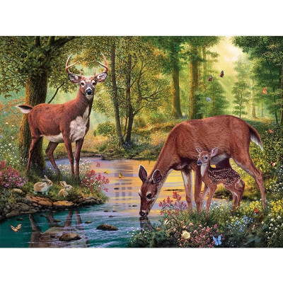 Norimpex Diamantový obrázek malování 30x40cm - Jelen u potoka