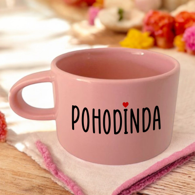 Ahome Hrnek makronka 160 ml - Pohodinda - růžový