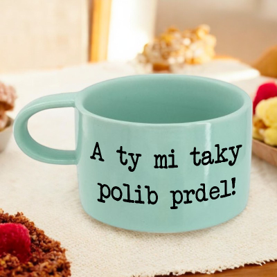 Ahome Hrnek makronka 160 ml - A ty mi taky polib prdel - mátový