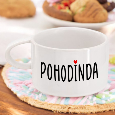 Ahome Hrnek makronka 160 ml - Pohodinda - bílý