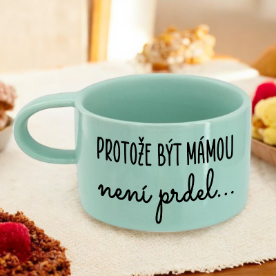 Ahome Hrnek makronka 160 ml - Protože být mámou není prdel - mátový