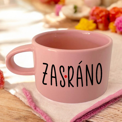 Ahome Hrnek makronka 160 ml - Zas ráno - růžový
