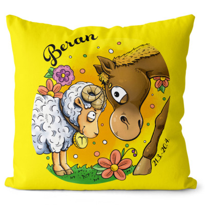 Polštář 40 x 40 cm Koňská znamení - Beran
