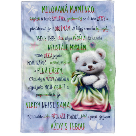 Deka 200 x 140 cm - Maminko, jsem s tebou ~ 1