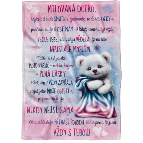 Deka 200 x 140 cm - Dcero, jsem s tebou ~ 1