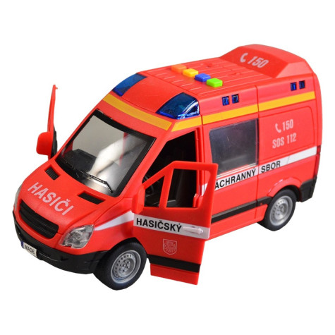 MaDe Auto dodávka Hasiči s českým hlasem na setrvačník 21cm ~ 4