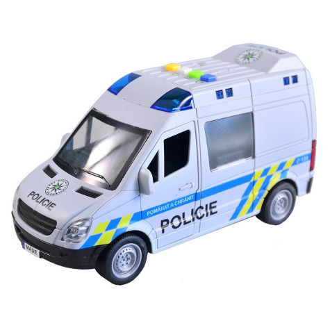 MaDe Policejní auto dodávka s českým hlasem na setrvačník 21 cm ~ 4