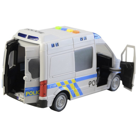MaDe Policejní auto dodávka s českým hlasem na setrvačník 21 cm ~ 9