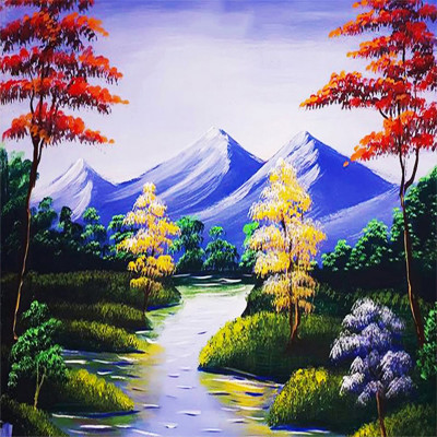 Norimpex Diamantový obrázek malování 30x40cm - Horská bystřina