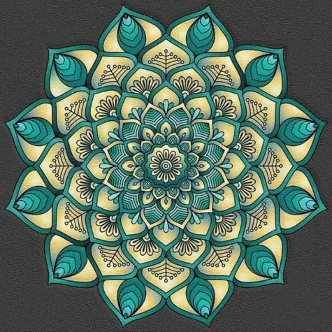 Norimpex Diamantové malování 7D obrázek 30x30cm - Tyrkysová mandala ~ 2