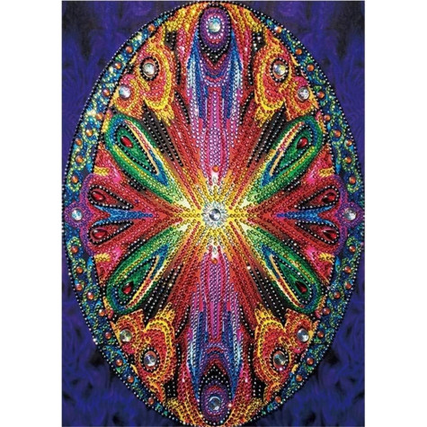 Norimpex Diamantové malování 7D obrázek 30x30cm - Mandalový ovál ~ 2