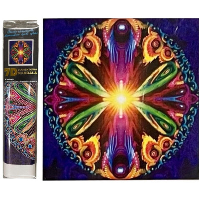 Norimpex Diamantové malování 7D obrázek 30x30cm - Mandalový ovál