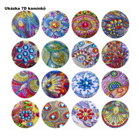 Norimpex Diamantové malování 7D obrázek 30x30cm - Sova na červené mandale ~ 4
