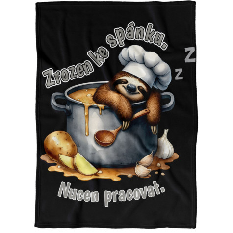Deka 200 x 140 cm - Zrozen ke spánku - kuchař ~ 1