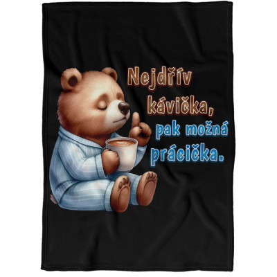 Deka 200 x 140 cm - Kávička pak prácička