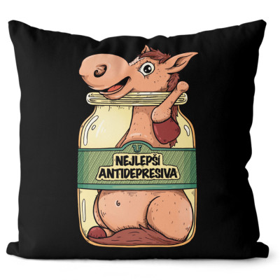 Polštář 40 x 40 cm - Antidepresiva - kůň