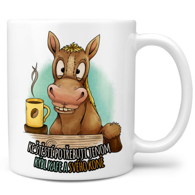 Hrnek 330 ml - Kafe a kůň