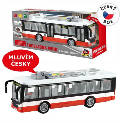 MaDe Trolejbus MHD s českým hlasem na setrvačník 28 cm